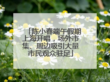 陈小春端午假期上海开唱，场外市集、周边吸引大量市民观众驻足