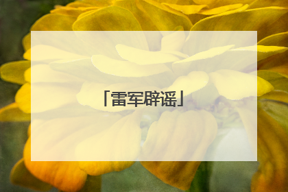 雷军辟谣