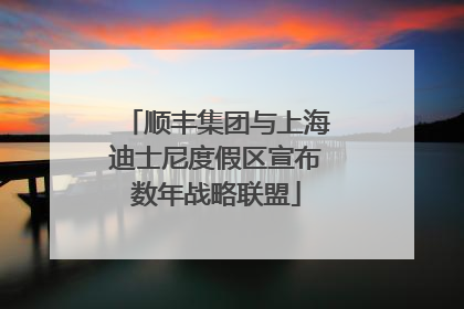 顺丰集团与上海迪士尼度假区宣布数年战略联盟