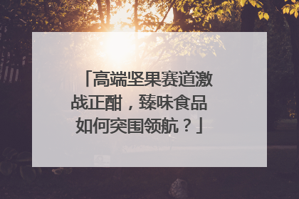 高端坚果赛道激战正酣，臻味食品如何突围领航？