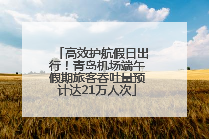 高效护航假日出行！青岛机场端午假期旅客吞吐量预计达21万人次