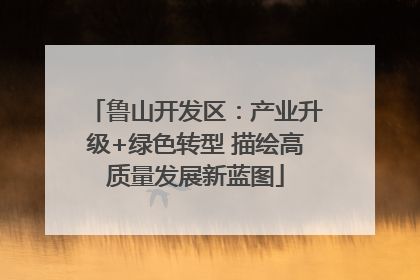 鲁山开发区：产业升级+绿色转型 描绘高质量发展新蓝图