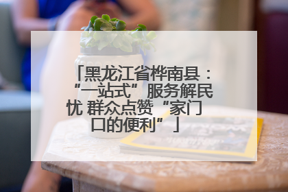 黑龙江省桦南县：“一站式”服务解民忧 群众点赞“家门口的便利”