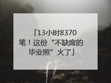 13小时8370笔！这份“不缺席的毕业照”火了
