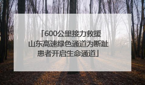 600公里接力救援 山东高速绿色通道为断趾患者开启生命通道